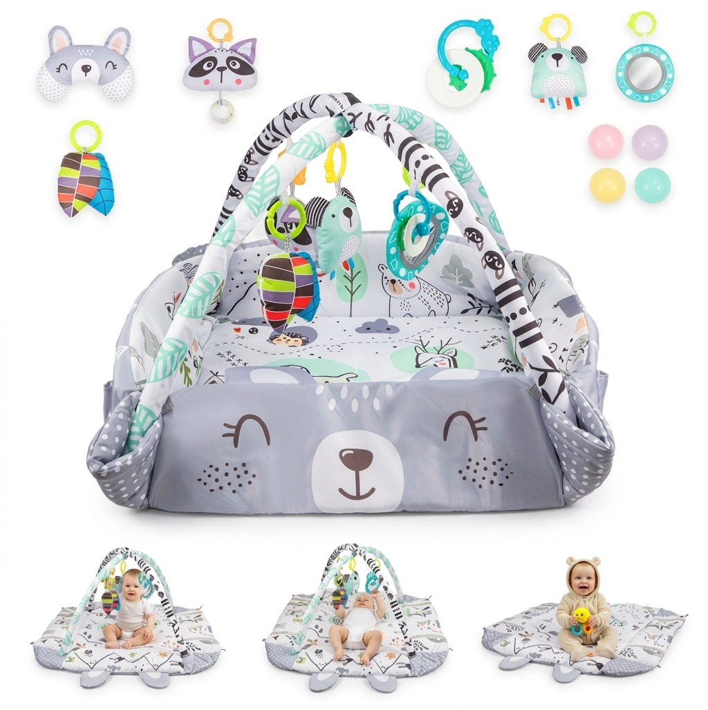 Baby Play Mat - #2026 Upgraded 8 in 1 Sensory Development Center