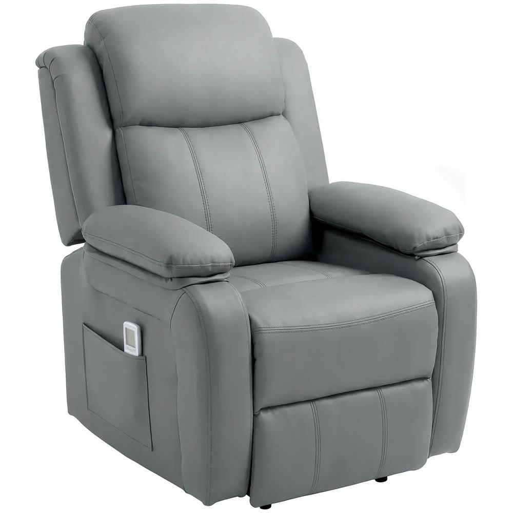 HOMCOM Riser and Recliner Chair with Vibration Massage, PU Leather Power Lift Chair for Elderly 713-091V70 Additional View 36