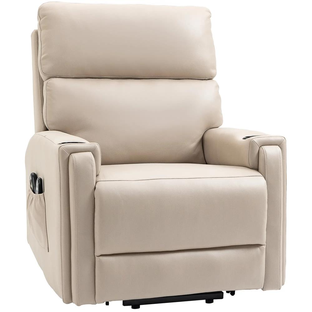 HOMCOM Electric Riser and Recliner Chair, with Massage and Heat - Beige Additional View 12