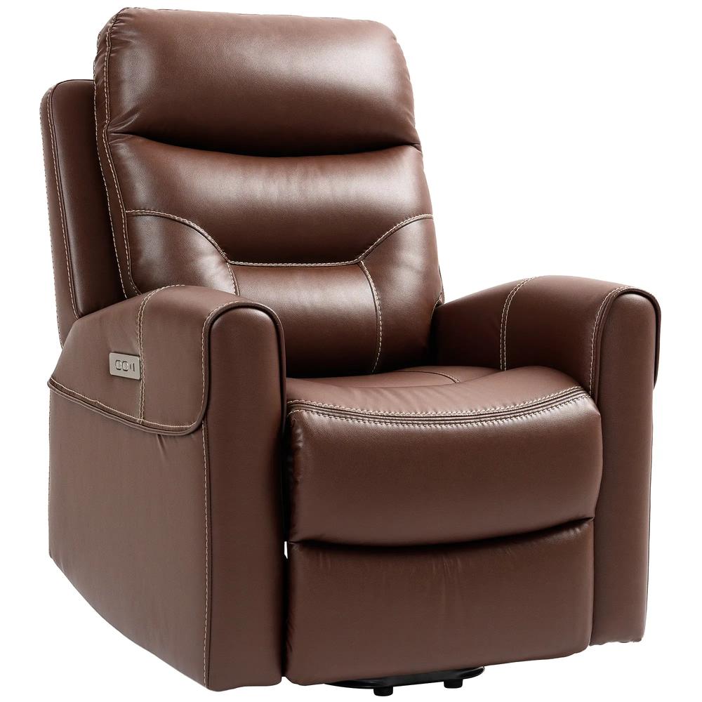 HOMCOM Power Lift Recliner Chair for Elderly, Overstuffed Faux Leather Riser and Reclining Chair with USB A+C Ports, Recliner Armchair for Living Room Additional View 22