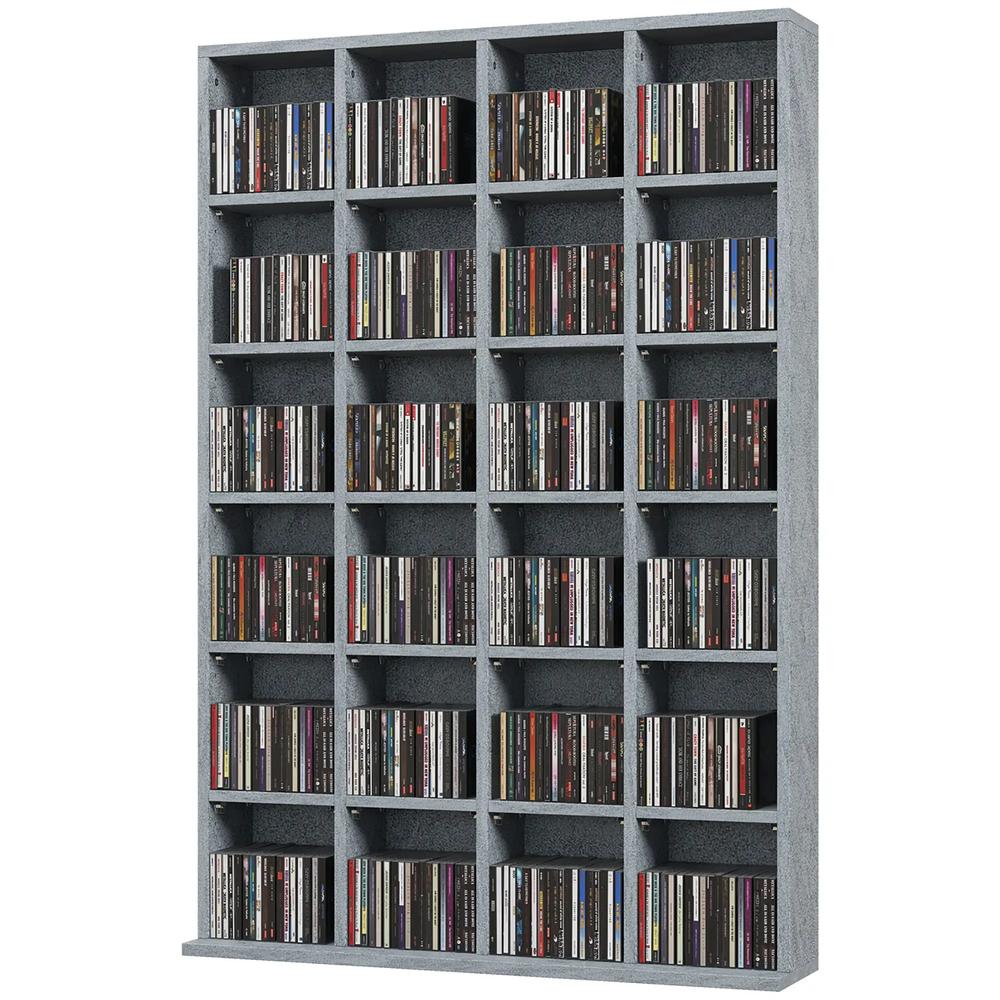 HOMCOM CD Storage Unit with Adjustable Shelves, Suitable for up to 456 CDs, 89 x 130.5 cm Additional View 71