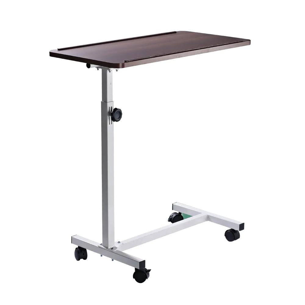 HOMCOM Height Adjustable Over Bed Table with Wheels, C Shaped Laptop Desk, Portable Hospital Bed Table for Living Room, Bedroom Additional View 21