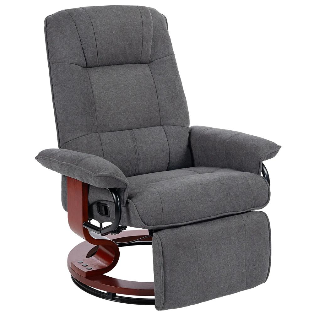 HOMCOM Reclining Swivel Chair, with Footrest 833-621V71 Additional View 39