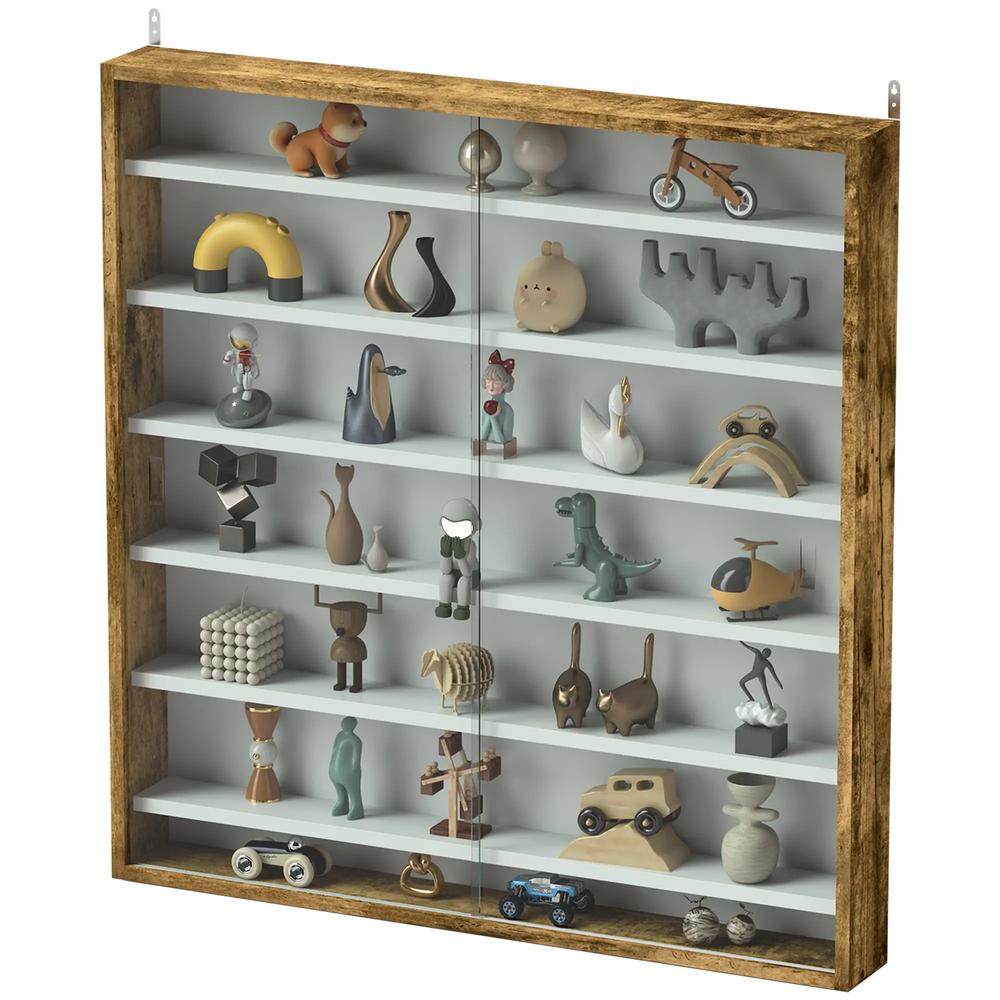 HOMCOM Six Shelf Display Cabinet, with Glass Doors Additional View 65