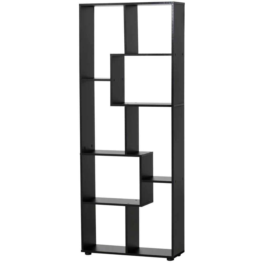 HOMCOM 8-Tier Freestanding Bookcase w/ Melamine Surface Anti-Tipping Foot Pads Home Display Storage Grid Stand Bedroom Living Room Furniture Modern Style - Black Additional View 12