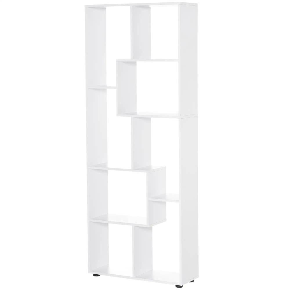 HOMCOM Modern Room Divider, Bookshelf, Tall Bookcase for Living Room, Bedroom, Home Office, 70 x 24 x 178 cm, White Additional View 10