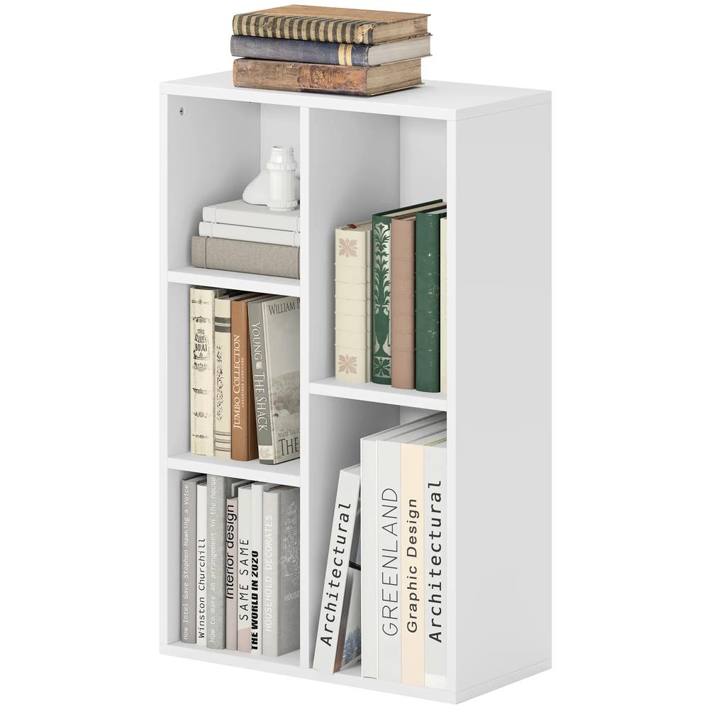 HOMCOM 2-Tier Bookshelf with 5 Compartments Additional View 21