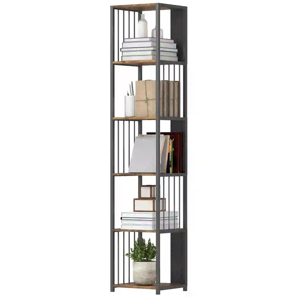 HOMCOM 5-Tier Bookshelf with Steel Frame Additional View 22