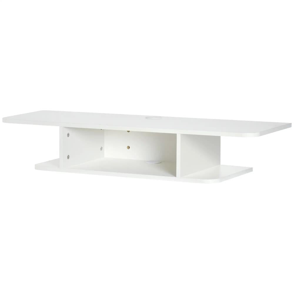 HOMCOM Floating TV Unit Stand for TVs up to 40", Wall Mounted Media Console with Storage Shelf, Entertainment Center Additional View 20