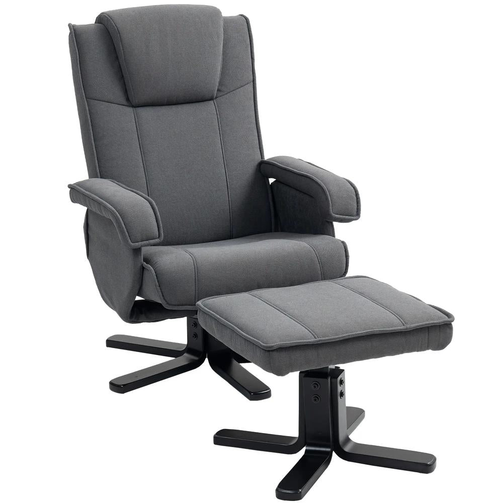 HOMCOM Swivel Recliner Chair with Footstool Additional View 22