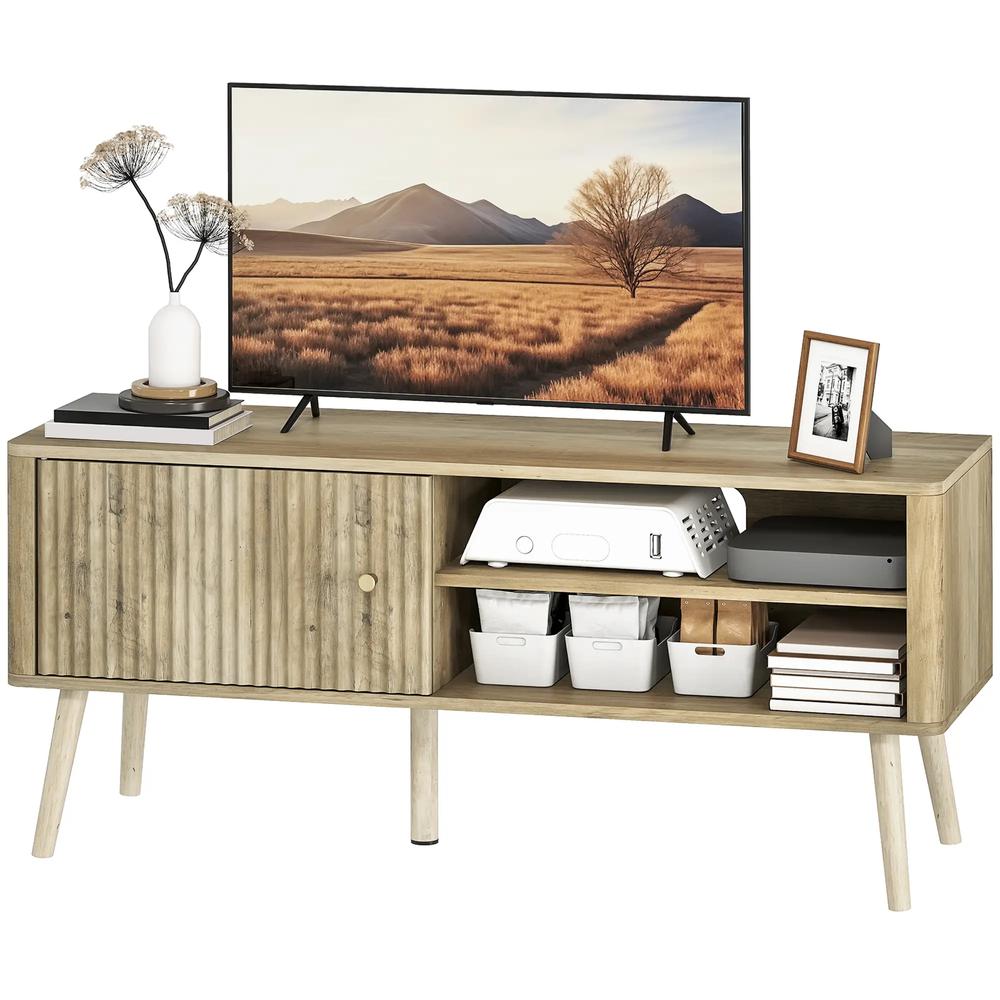 HOMCOM TV Stand Cabinet for TVs up to 55" - Oak Additional View 11