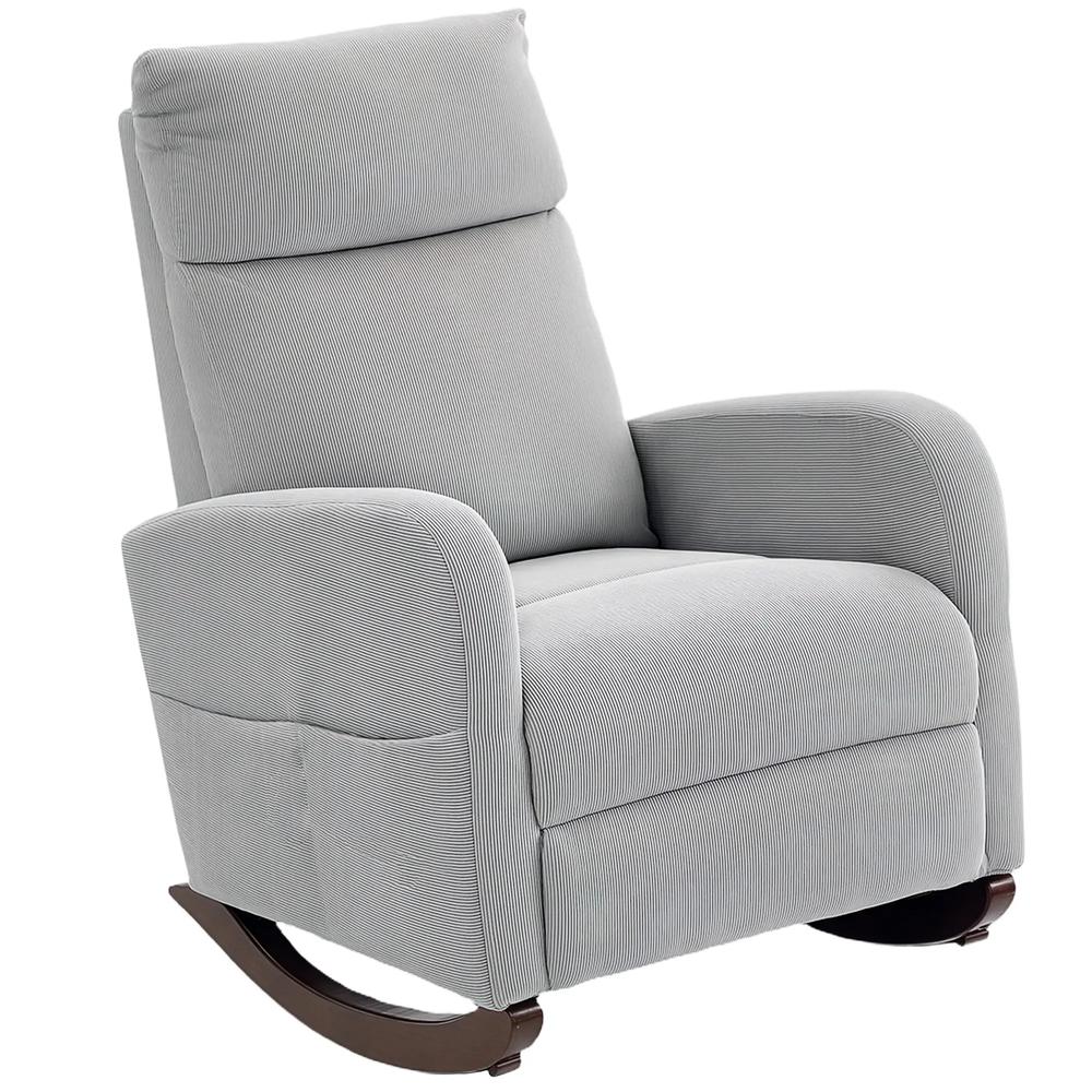 HOMCOM Corduroy Rocking Armchair Additional View 22