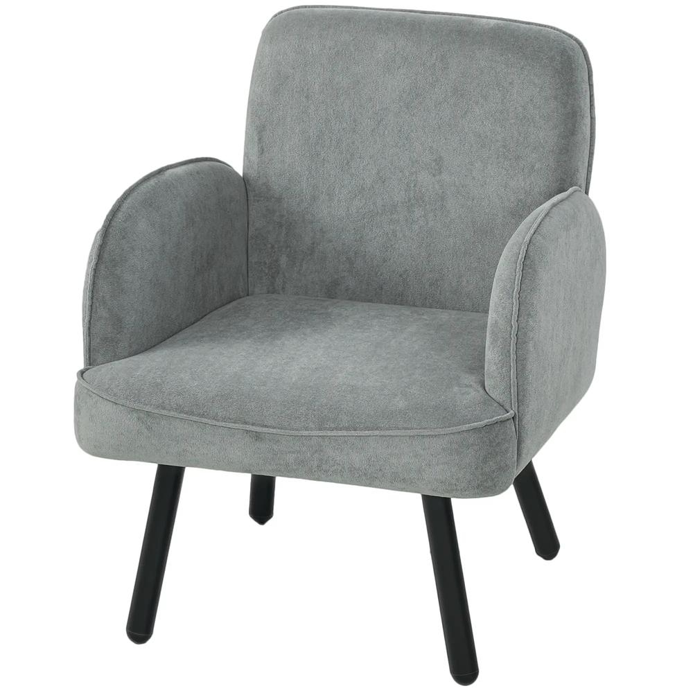 HOMCOM Lounge Chair Velvet Upholstered Armchair with Spring Cushion for Living Room Bedroom Additional View 22