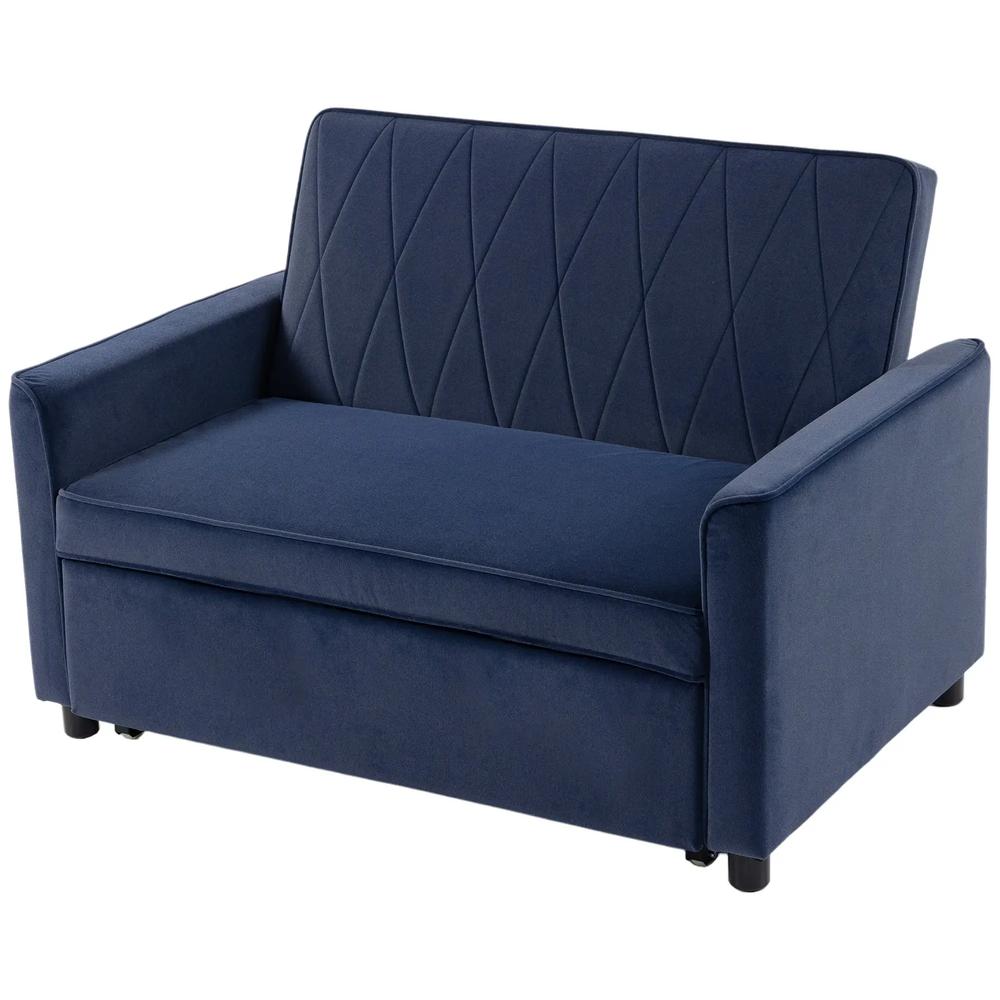 HOMCOM 2 Seater Sofa Bed, 3-in-1 Convertible Pull Out Sleeper Sofa with Click-Clack Adjustable Backrest Additional View 45