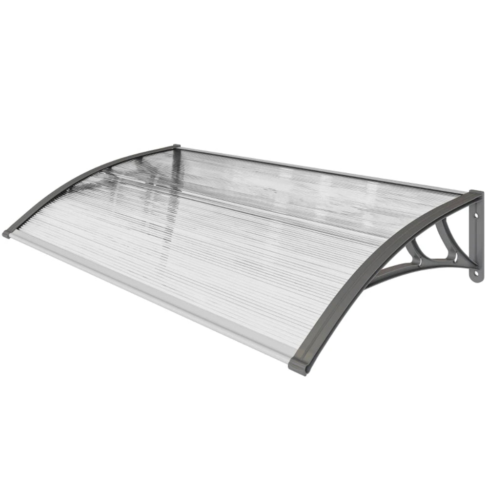 Outsunny Awning Front Door Rain Shelter Canopy 110 x 60cm Grey 10