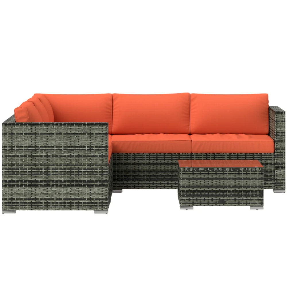 Outsunny Four-Piece Rattan Sofa Set