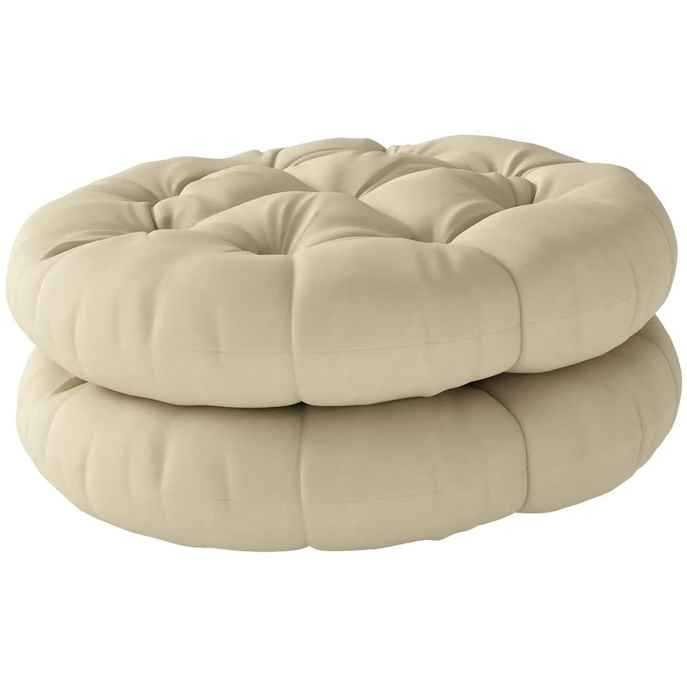 Outsunny Set of Two φ60cm Outdoor Cushions - Beige 9