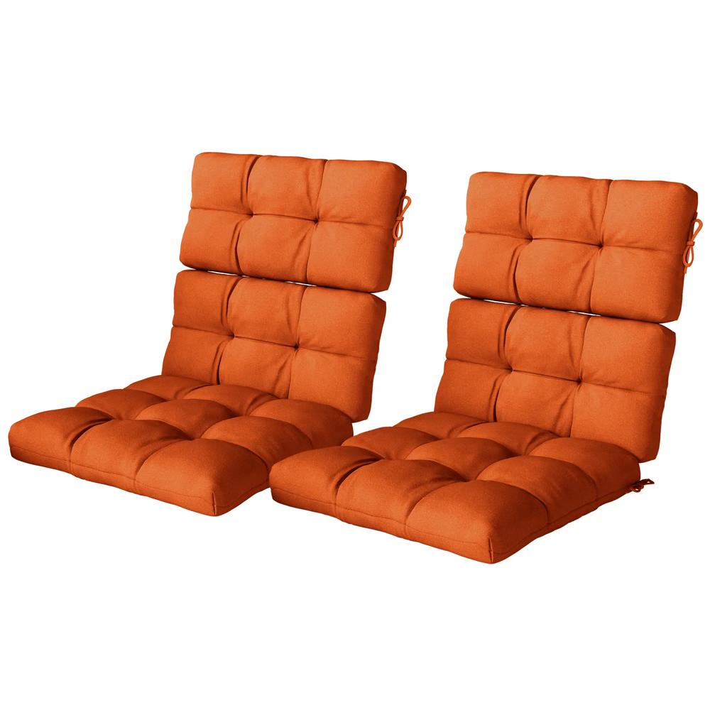 Outsunny Set of Two Padded Outdoor Seat Cushions - Orange 10