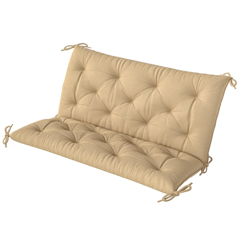Outsunny Two-Seater Bench Cushion - Khaki 10