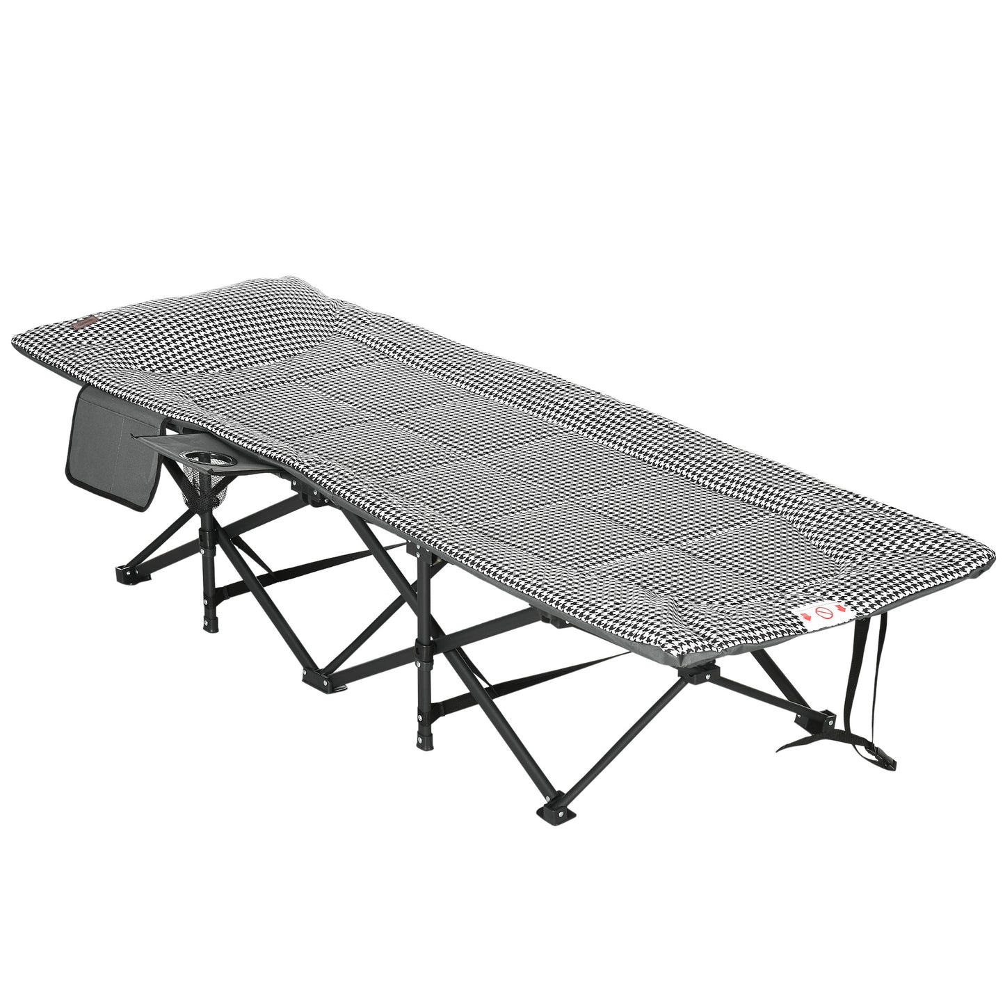 Foldable Camp Bed Padded Patio Camping Bed Carry Bag - Outsunny image 0