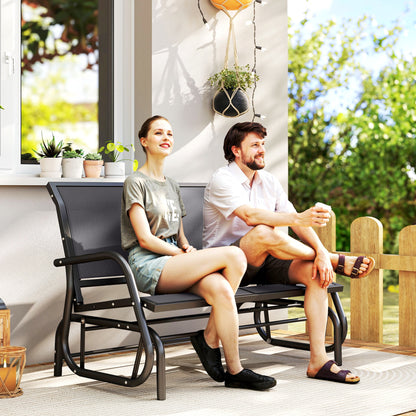 2 Person Glider Bench Patio Double Swing Gliding Chair - Outsunny image 1