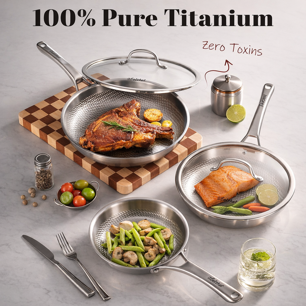 Titanium Frying Pan - #2026 Upgraded Chemical Free Titanium Frying Pan