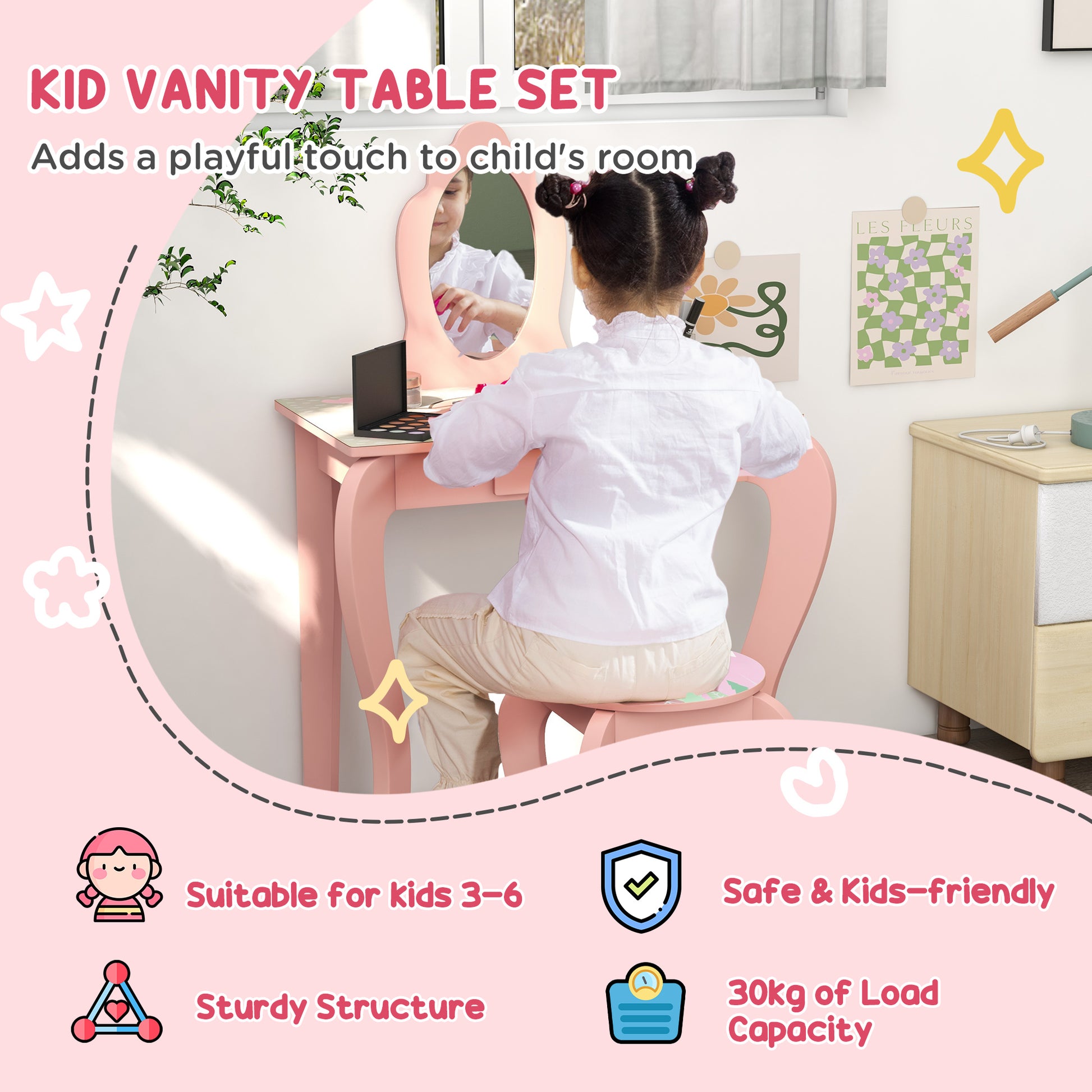 Kids Dressing Table - Zonekiz image 3