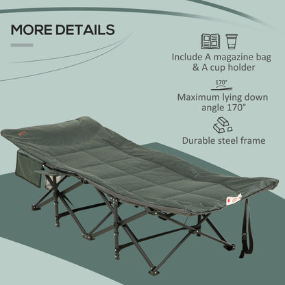Foldable Camp Bed Padded Patio Camping Bed Carry Bag - Outsunny image 5