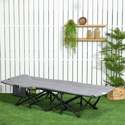 Foldable Camp Bed Padded Patio Camping Bed Carry Bag - Outsunny image 7