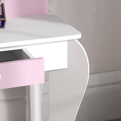 UnicornDesign Kids Dressing Table Mirror Stool White - Zonekiz image 6