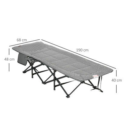 Foldable Camp Bed Padded Patio Camping Bed Carry Bag - Outsunny image 2