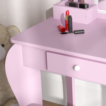 Kids Vanity Table Pink - Zonekiz image 7