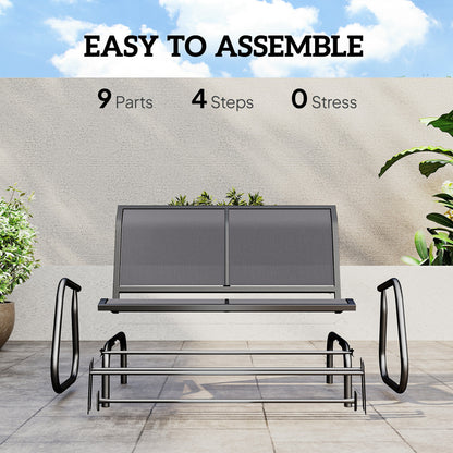 2 Person Glider Bench Patio Double Swing Gliding Chair - Outsunny image 4