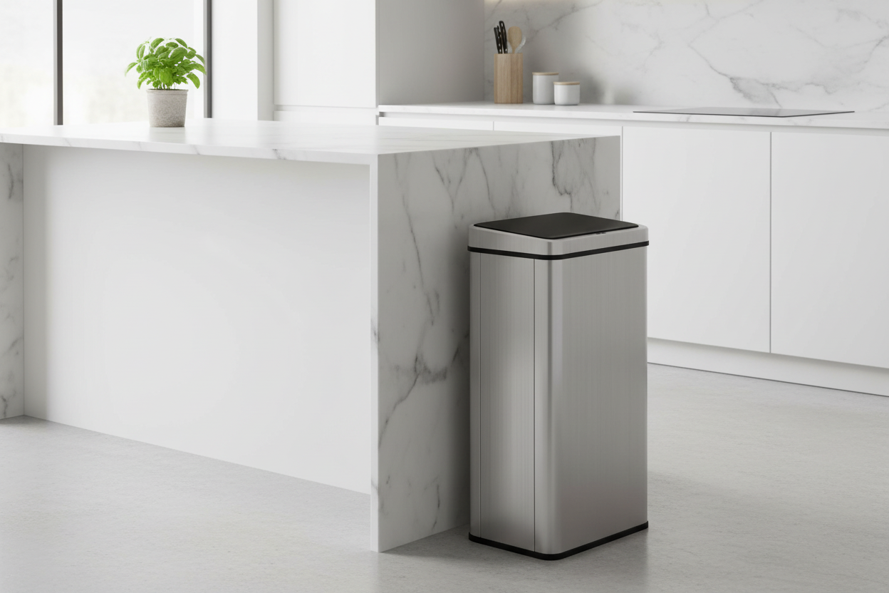 50L Sensor Bin in modern kitchen setting
