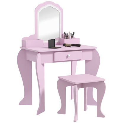 Kids Vanity Table Pink - Zonekiz image 0