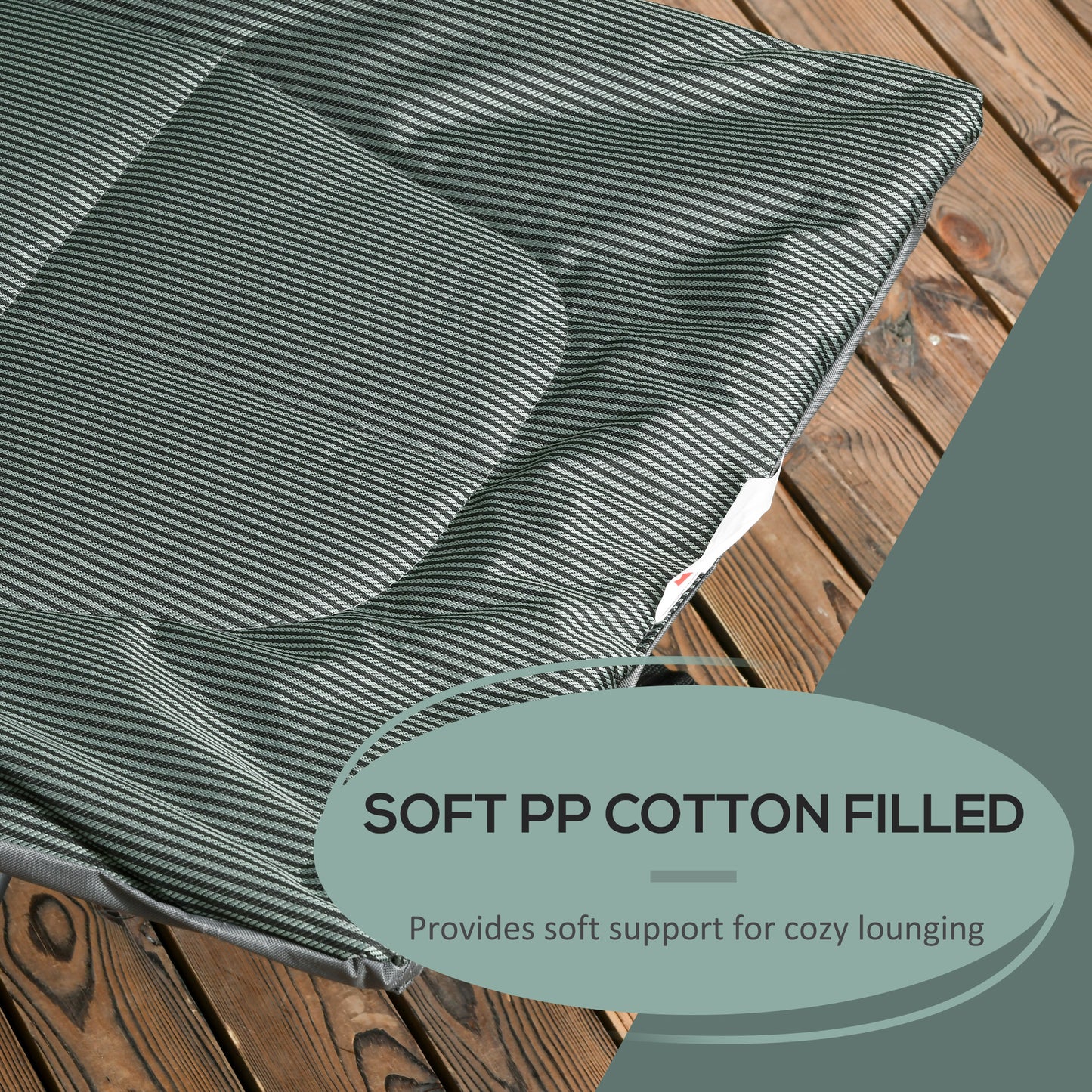 Foldable Camp Bed Padded Patio Camping Bed Carry Bag - Outsunny image 4