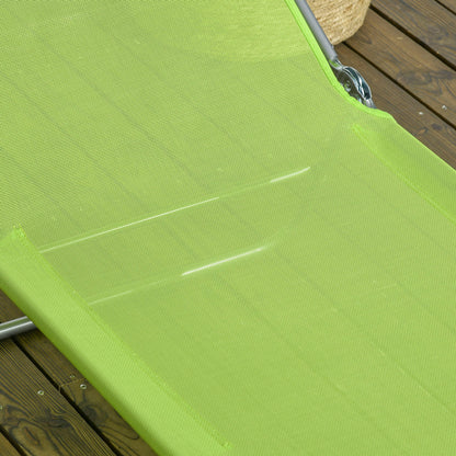 Set of Two Steel Frame Sun Loungers Reclining Backs - Outsunny image 6