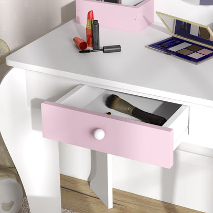 UnicornDesign Kids Dressing Table Mirror Stool White - Zonekiz image 7