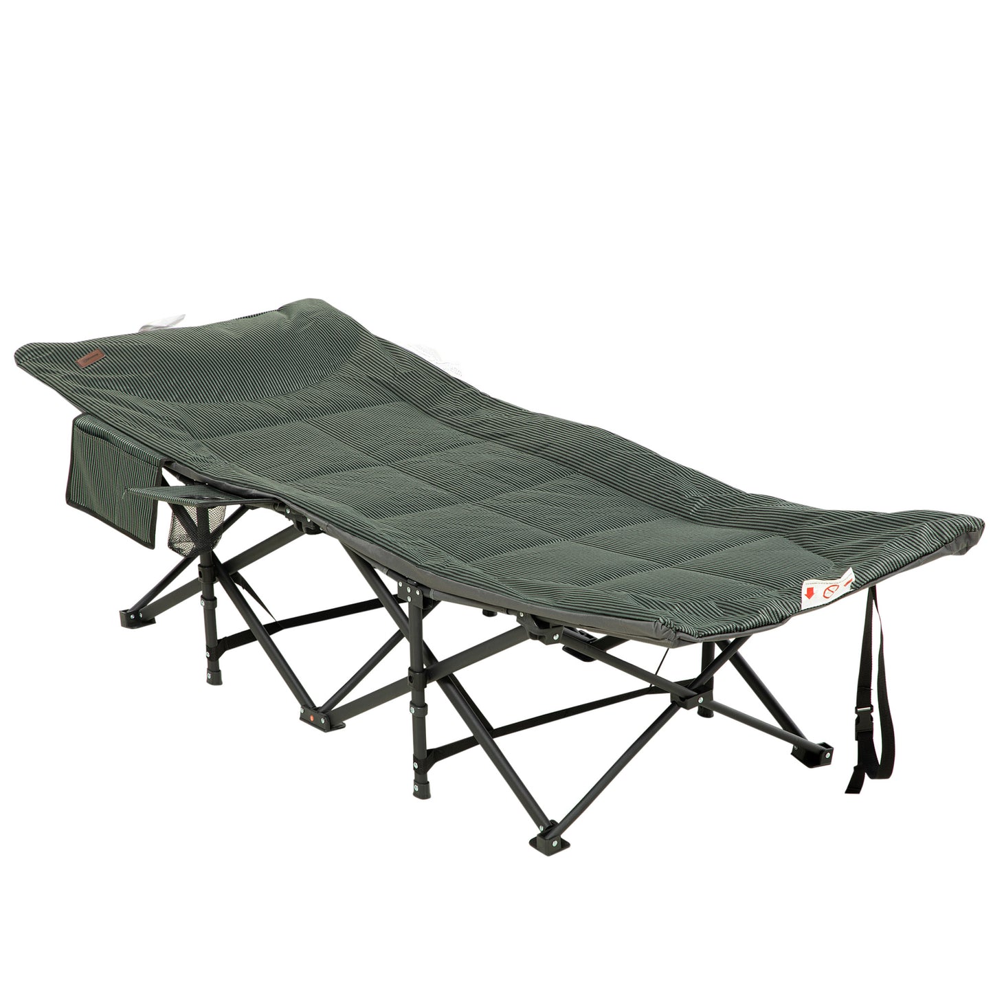 Foldable Camp Bed Padded Patio Camping Bed Carry Bag - Outsunny image 0