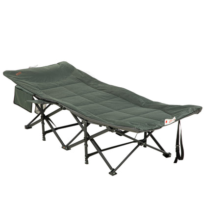 Foldable Camp Bed Padded Patio Camping Bed Carry Bag - Outsunny image 0