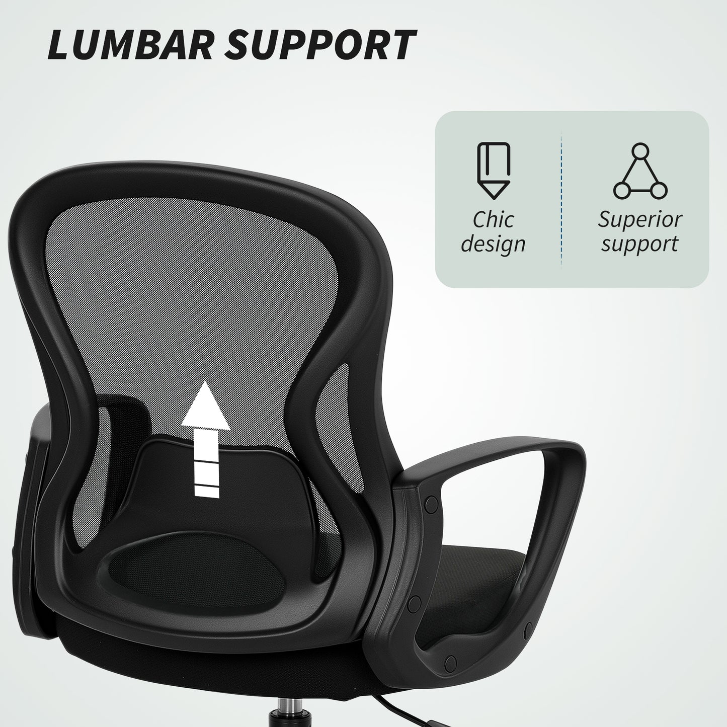 Drafting Chair with Adjustable Footrest Black - Vinsetto image 5