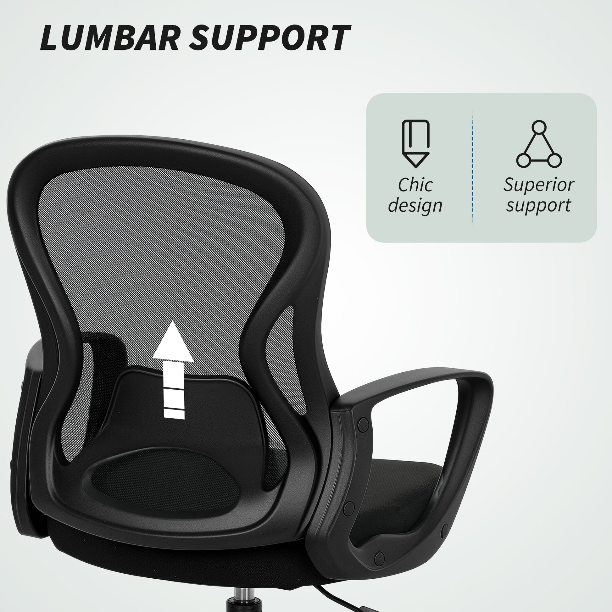 Drafting Chair with Adjustable Footrest Black - Vinsetto image 5