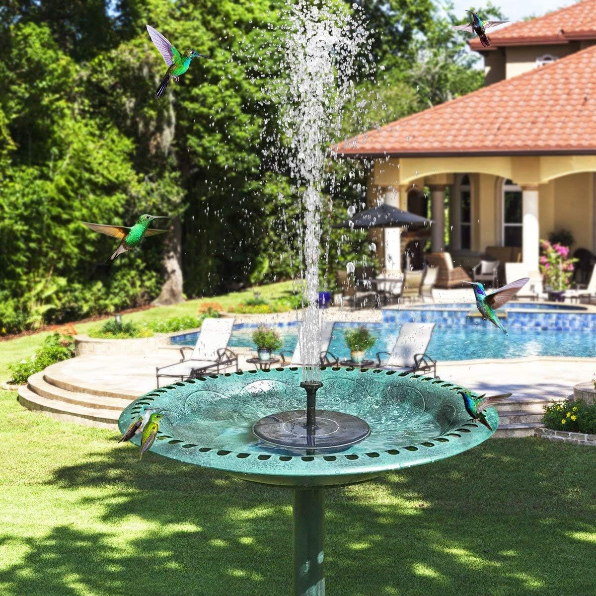 Floating Solar Fountain #2026 Upgraded 6 Fountain Head Solar Fountain