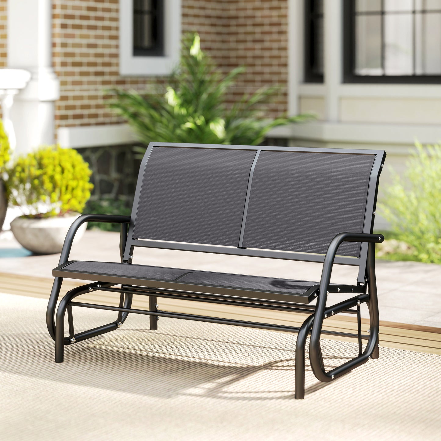 2 Person Glider Bench Patio Double Swing Gliding Chair - Outsunny image 7