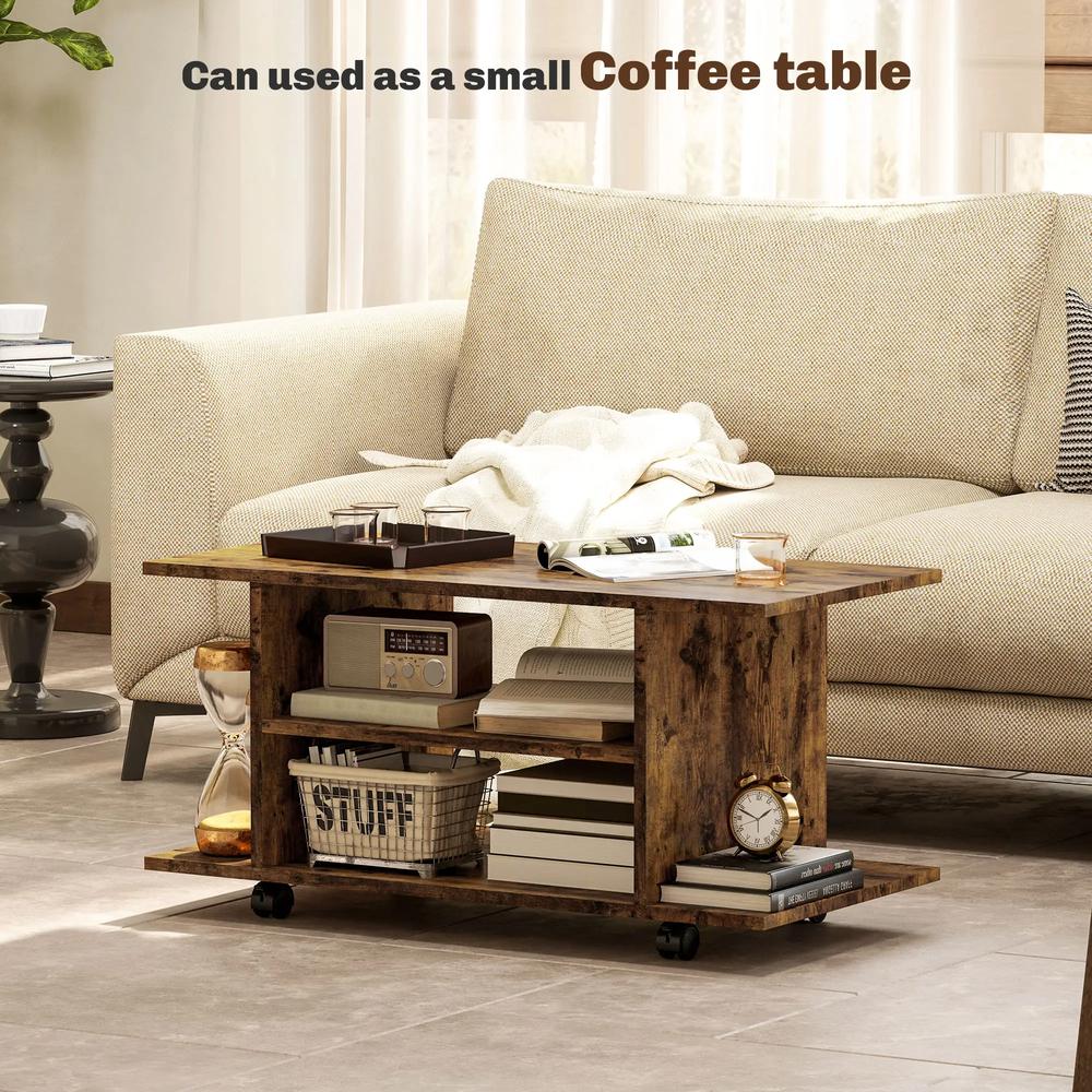 HOMCOM Modern TV Cabinet Stand Storage Shelves Table Mobile Bedroom Furniture Bookshelf Bookcase Black Additional View 17