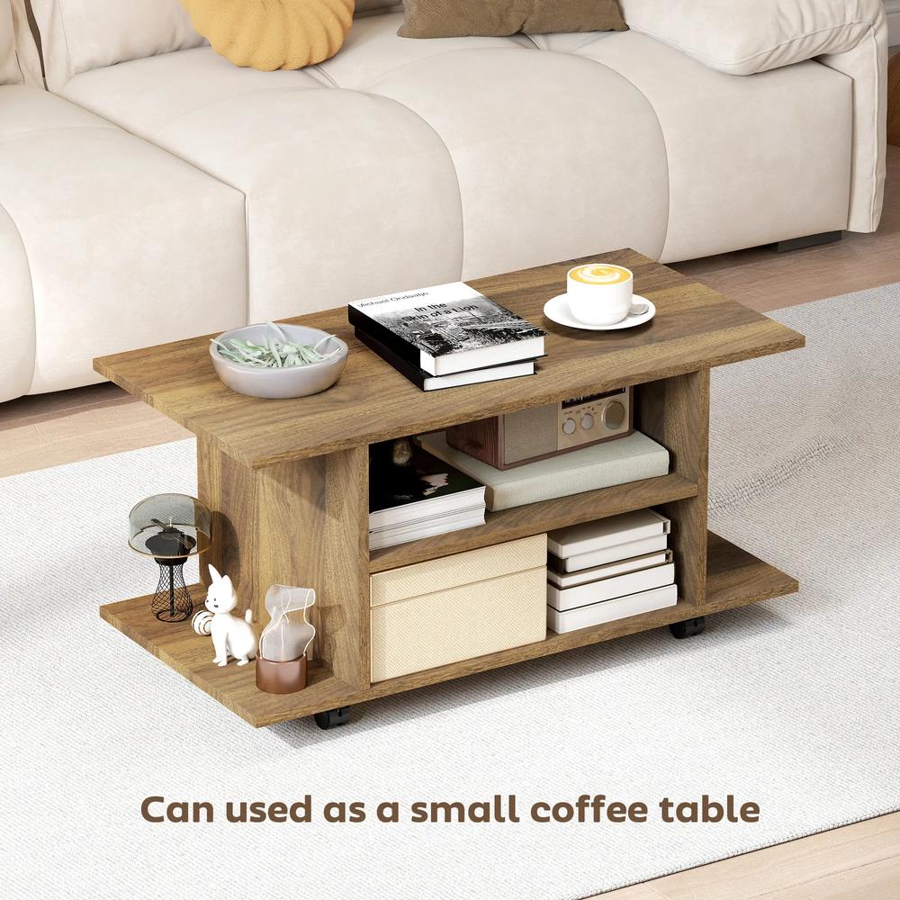 HOMCOM Modern TV Cabinet Stand Storage Shelves Table Mobile Bedroom Furniture Bookshelf Bookcase Black Additional View 28