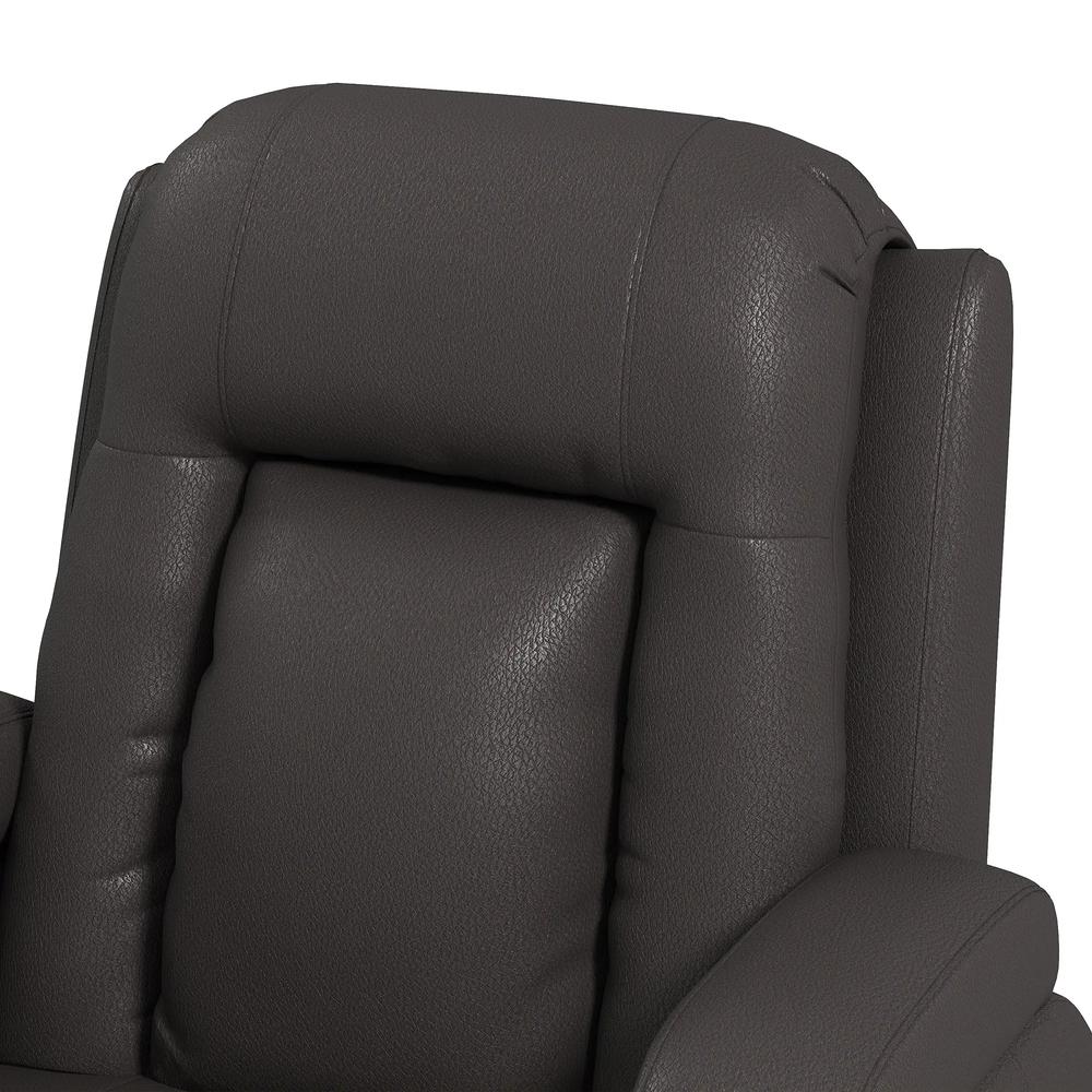 HOMCOM PU Leather Recliner Chair, Recliner Armchair with Extended Footrest, Cup Holders and Side Pockets Additional View 11