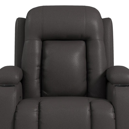 HOMCOM PU Leather Recliner Chair, Recliner Armchair with Extended Footrest, Cup Holders and Side Pockets Additional View 13