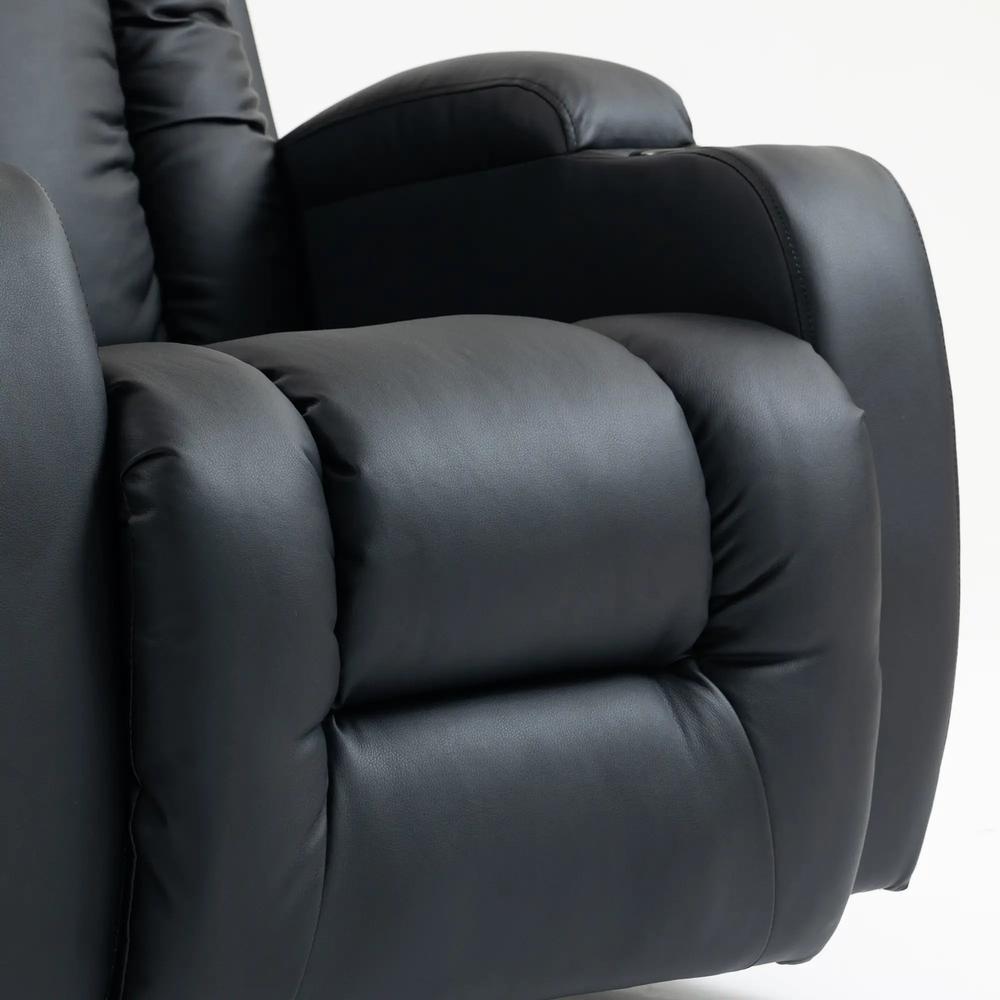 HOMCOM PU Leather Recliner Chair, Recliner Armchair with Extended Footrest, Cup Holders and Side Pockets Additional View 27