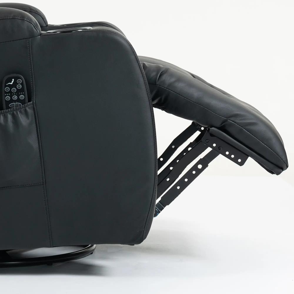 HOMCOM PU Leather Recliner Chair, Recliner Armchair with Extended Footrest, Cup Holders and Side Pockets Additional View 28